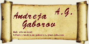 Andreja Gaborov vizit kartica